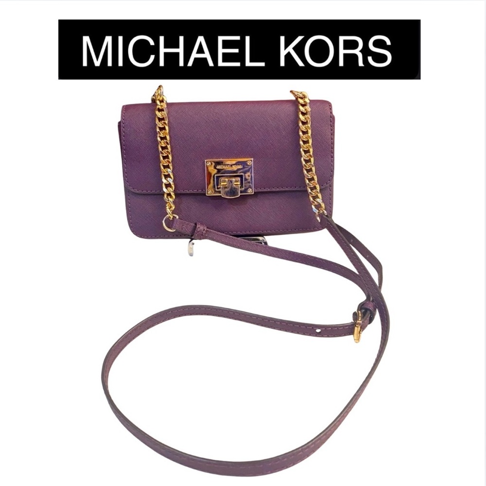 MICHAEL KORS Deep Purple Tina Crossbody, EUC